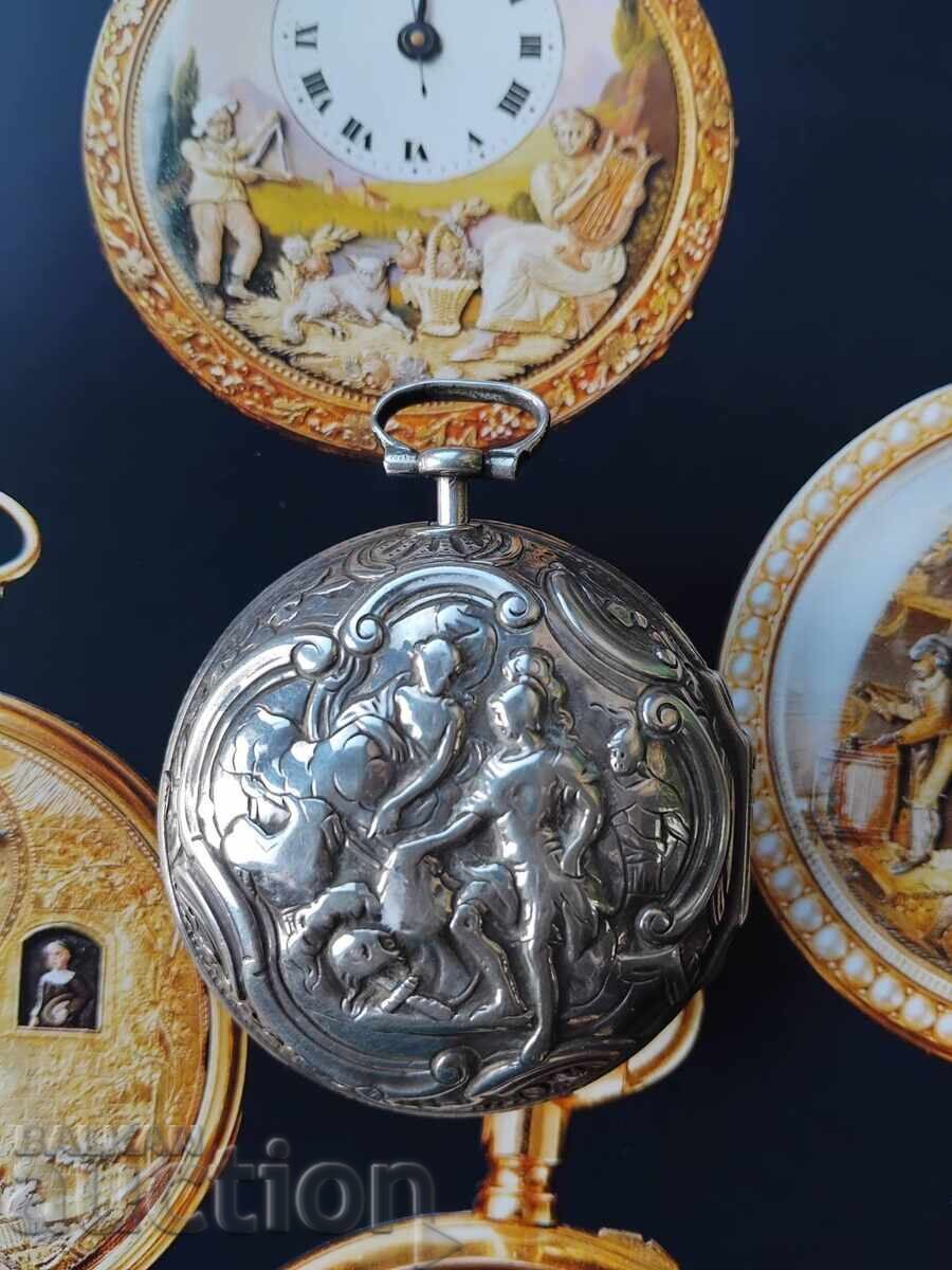J. Miller. Ceas de buzunar argintiu 1760 cu preț € 3999.00 | 7821.39 BGN