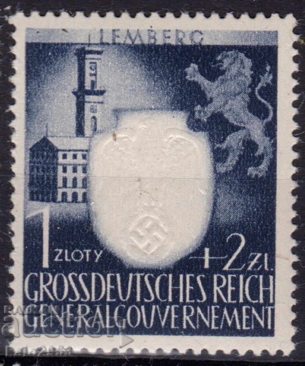 Germania - 2 Reichswehr pe Polonia - 3 ani NSDAP în GG - relief, MNH