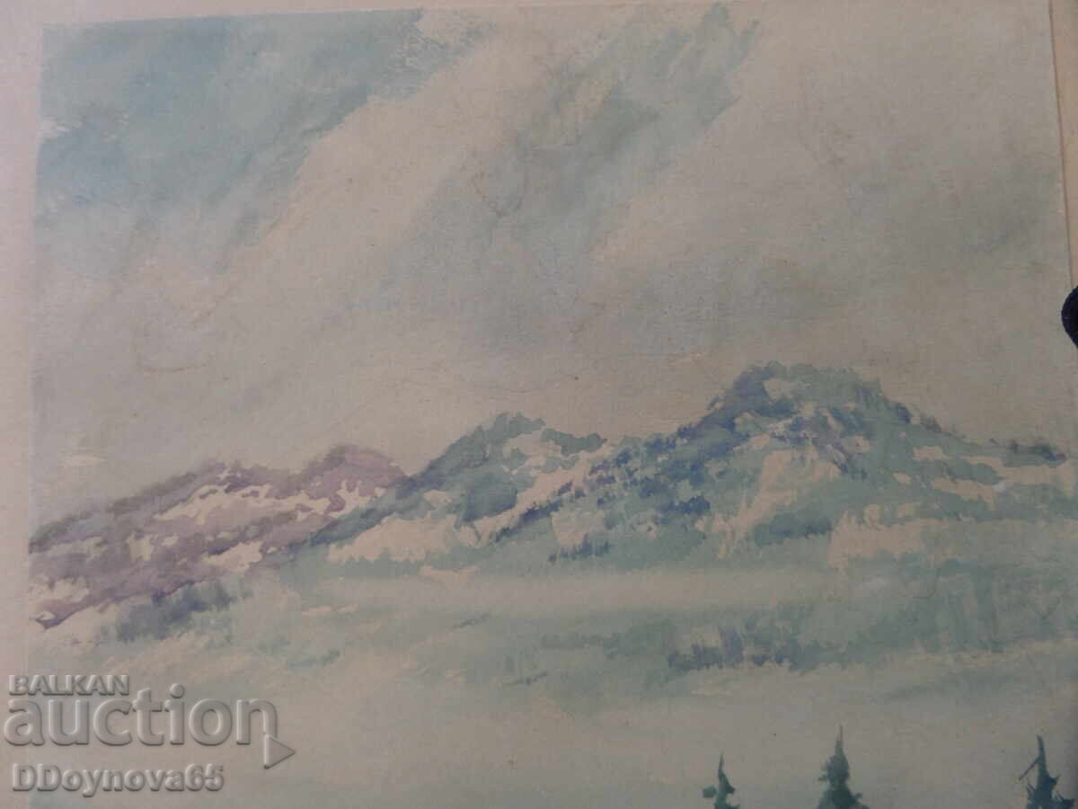 Auction  Hristo Petrov - Vlaha, watercolor, paper