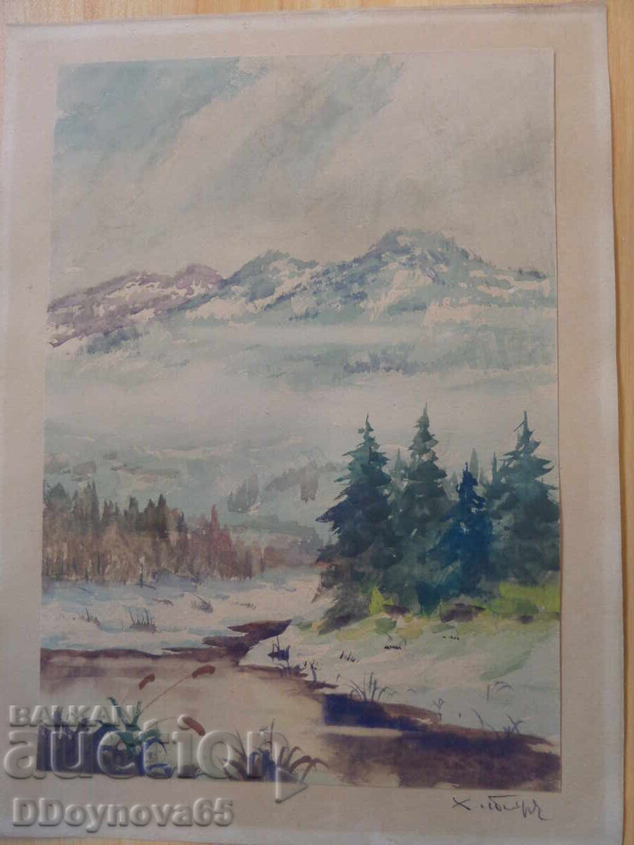 Hristo Petrov - Vlah, acuarelă, hârtie Hristo Petrov - Vlah, acuarelă, hârtie