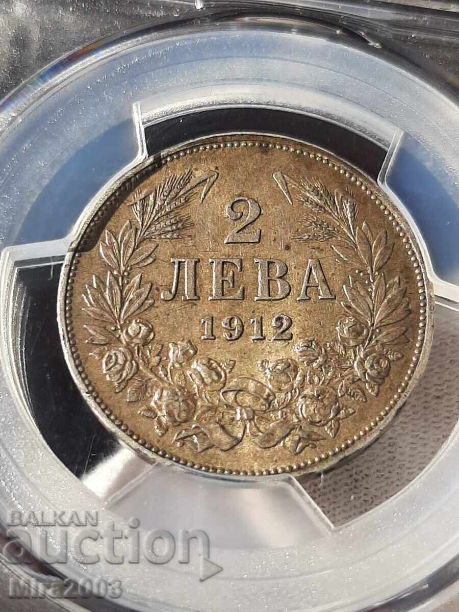 2 lei 1912g. AU55 PCGS 2 lei 1912g. AU55 PCGS