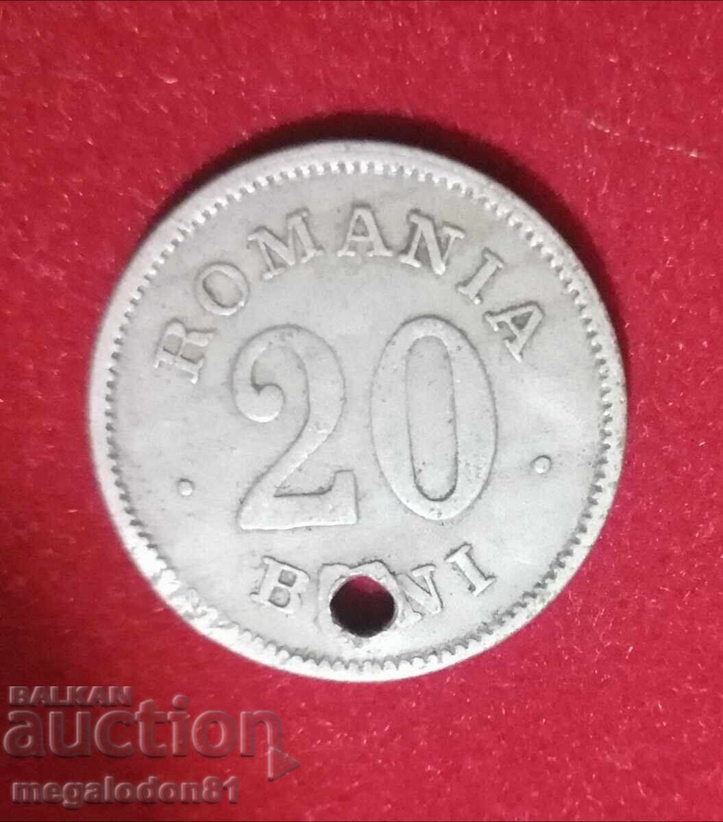 România - 20 bani, 1902, găurită cu preț € 9.20 | 17.99 BGN
