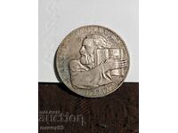 5 leva 1972. Paisii Hilendarski. Argint 900