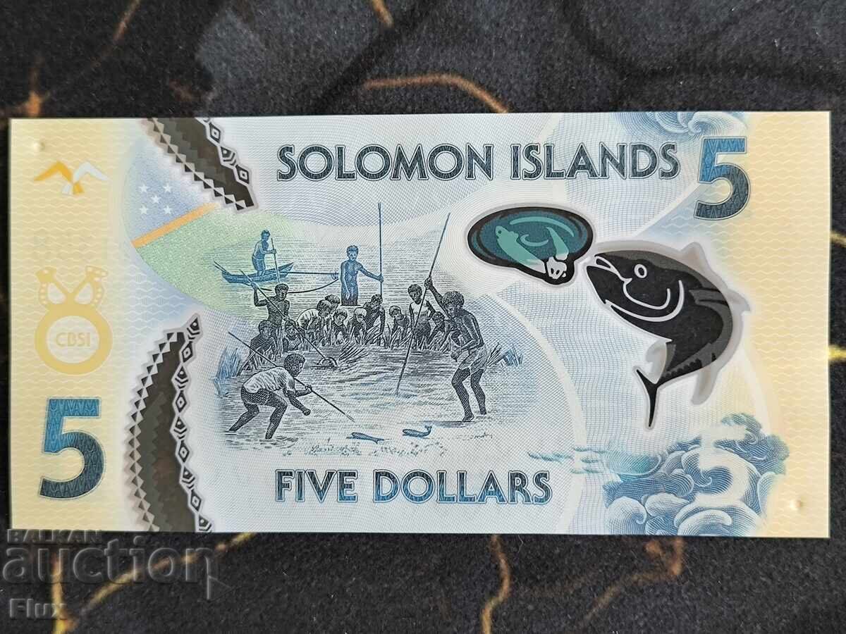 Bancnota - Insulele Solomon - 5 Dolari UNC | 2019 cu preț € 4.00 | 7.82 BGN Bancnota - Insulele Solomon - 5 Dolari UNC | 2019 cu preț € 4.00 | 7.82 BGN