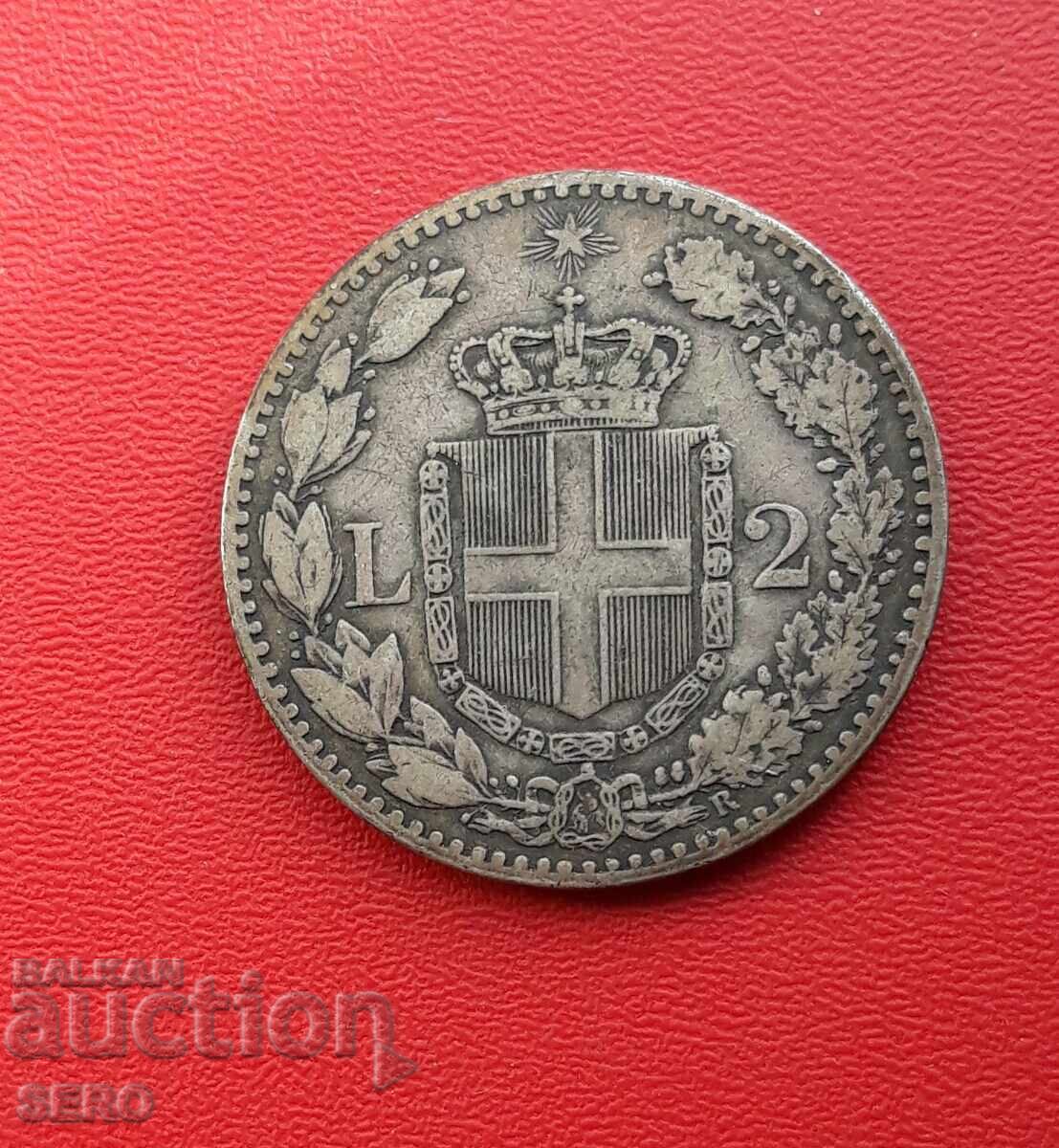 Italia-2 lire 1884-argint