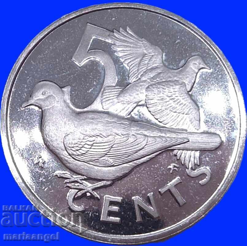 5 Cents 1973 PROOF UNC British Virgin Islands