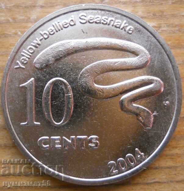 10 cenți 2004 - Insulele Cocos (Keeling) 10 cenți 2004 - Insulele Cocos (Keeling)