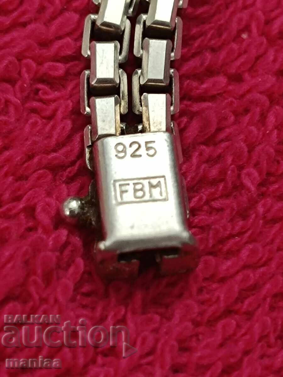 Παράδοση Ασημένιο επώνυμο βραχιόλι ασήμι 925