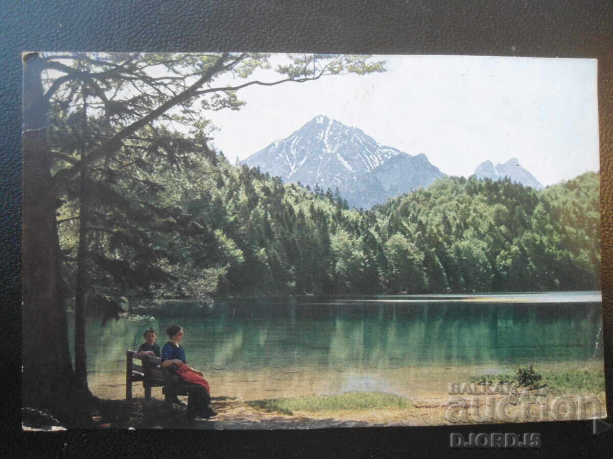 Veche carte poștală, ștampilă, timbru