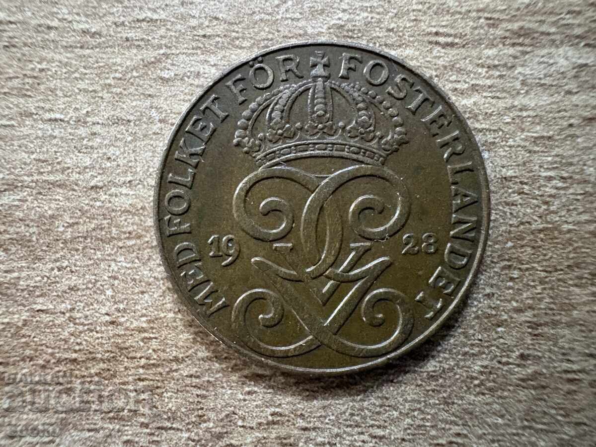 Σουηδία - 2 Øre (1928) με τιμή € 0.40 | 0.78 BGN