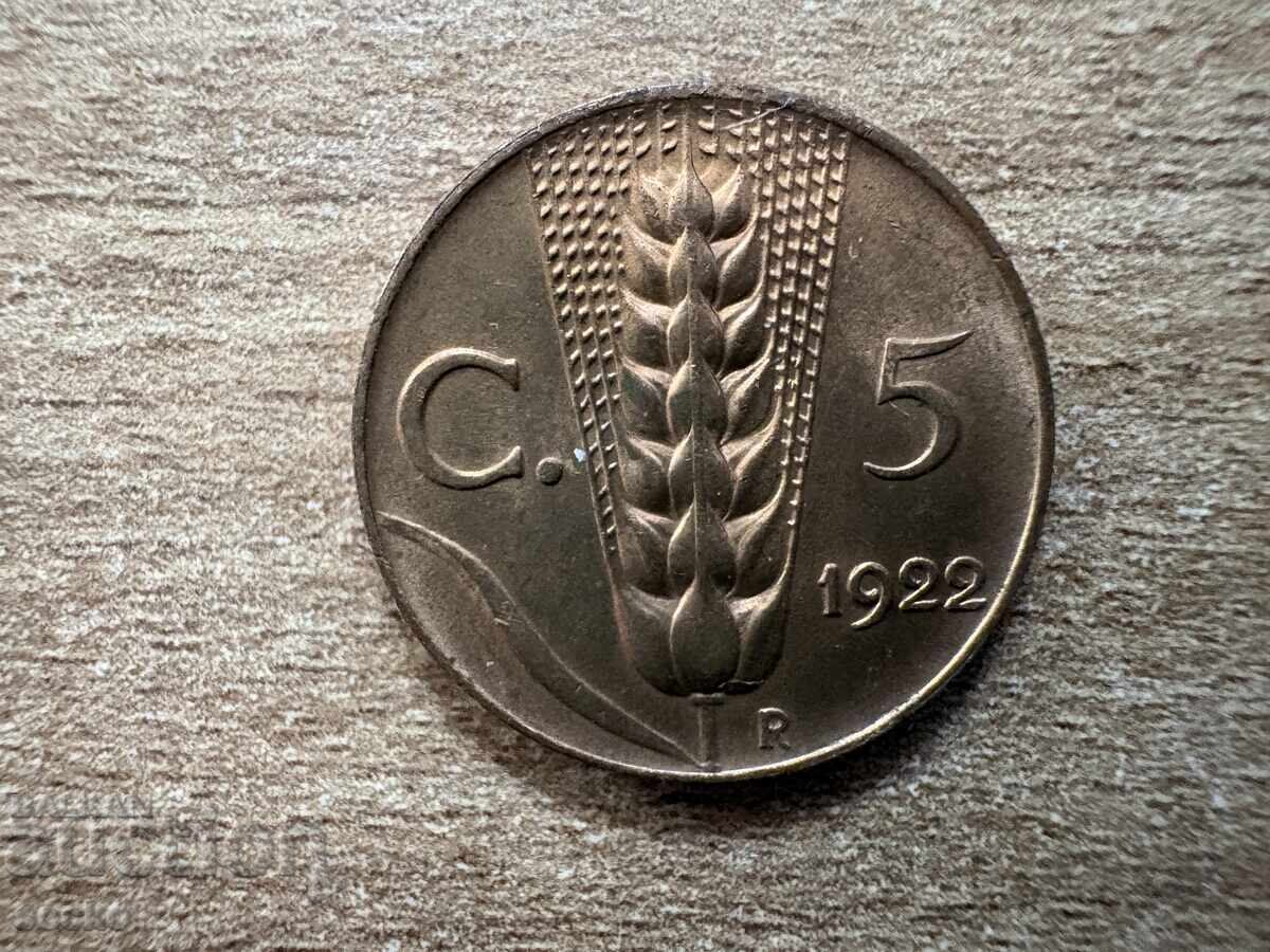 Italia - 5 centesimi (1922)