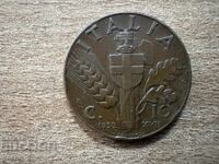 Италия - 10 чентезими (1939) - мед