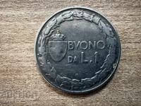 Italy - 1 Lira (1922)