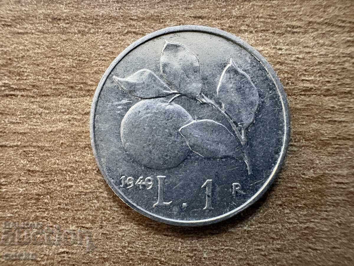 Italia - 1 liră (1949)