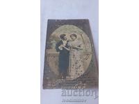 Postcard Man and Young Girl 1904