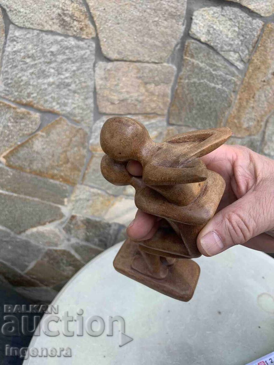 Licitație STATUETĂ FIGURĂ SCULPTURĂ LEMN PLASTIC