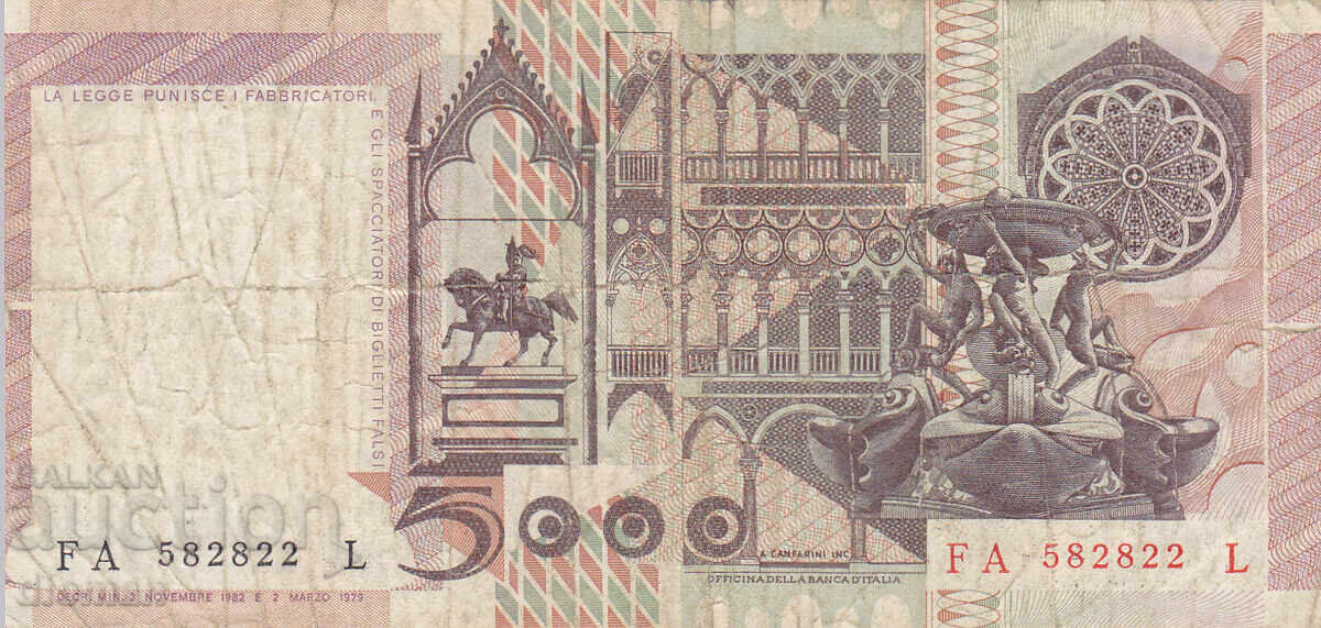 dioman - ITALIA - 5000 LIRE cu preț € 1.60 | 3.13 BGN