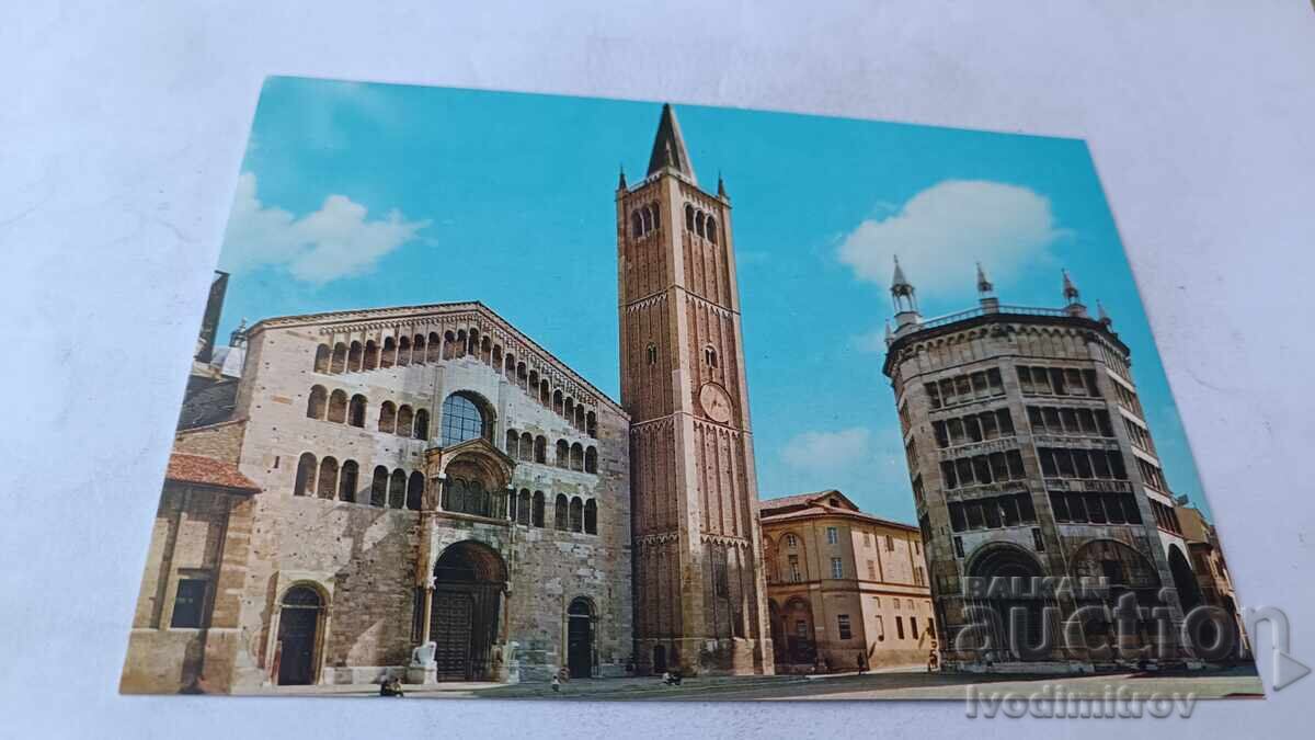 Carte poștală Catedrala și Baptisteriul din Parma