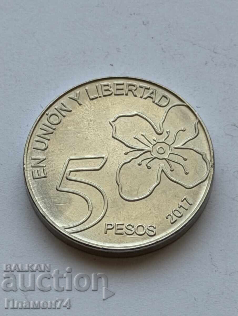 5 pesos 2017 Argentina
