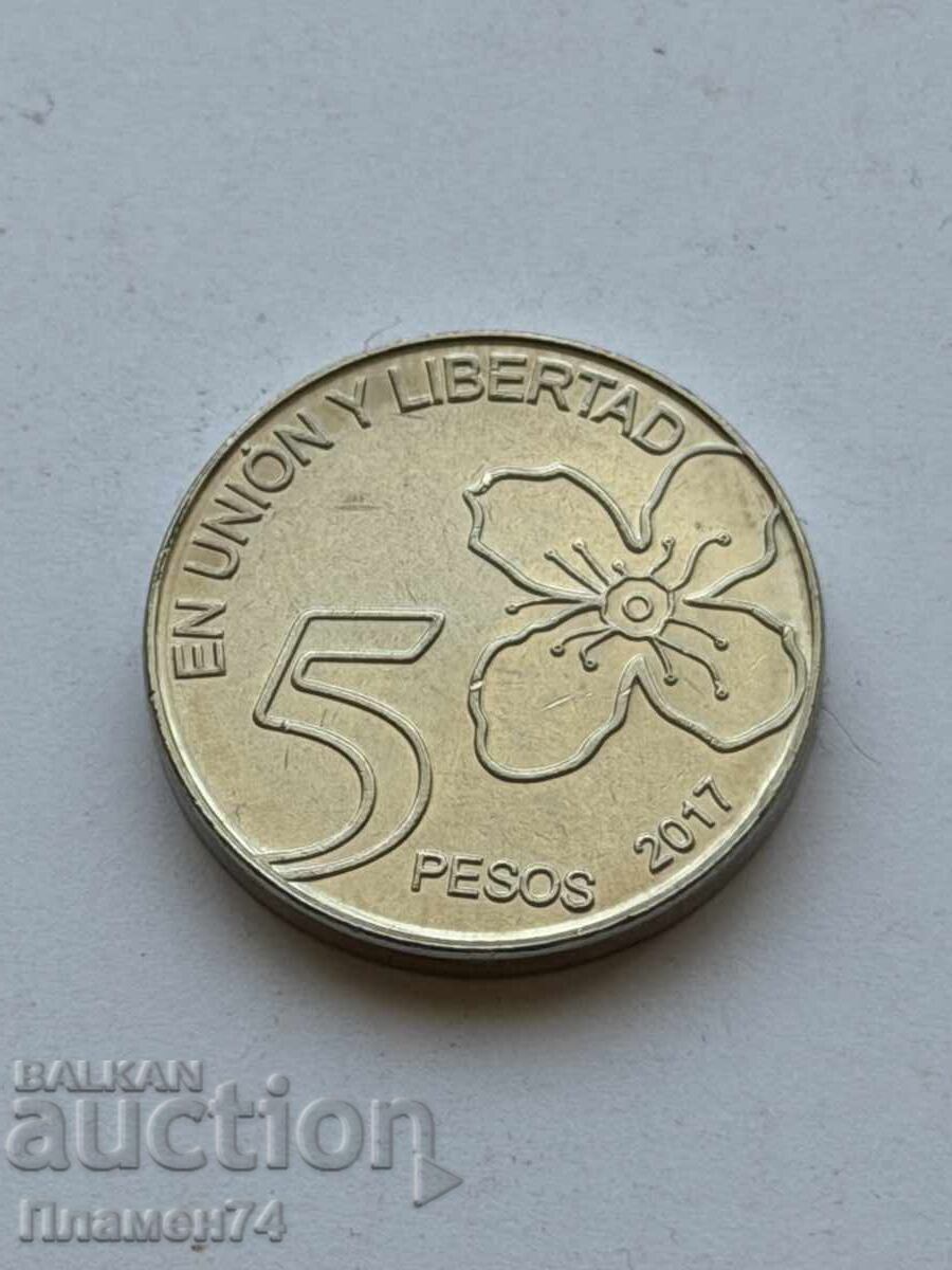 5 pesos 2017 Argentina