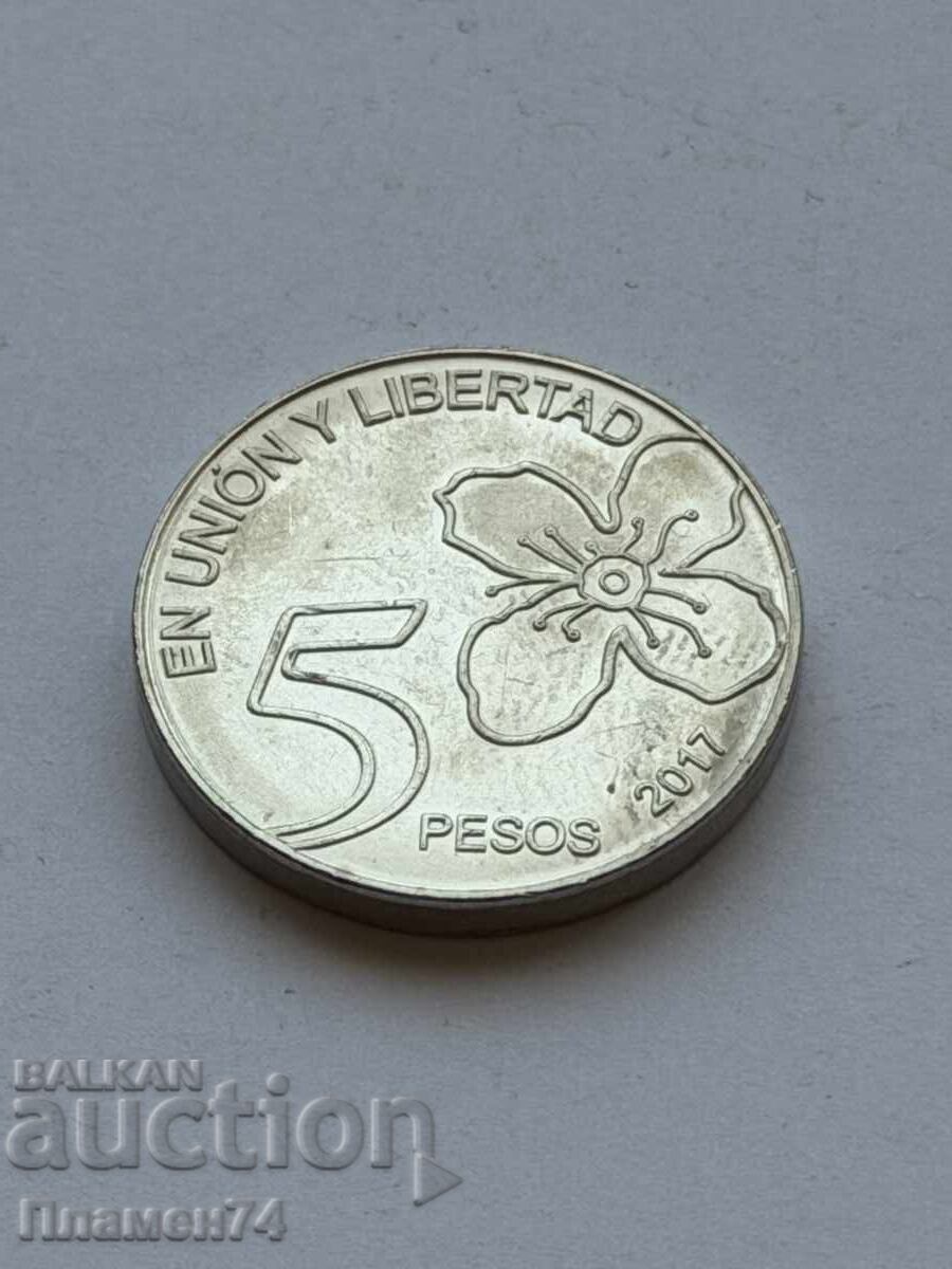 5 pesos 2017 Argentina