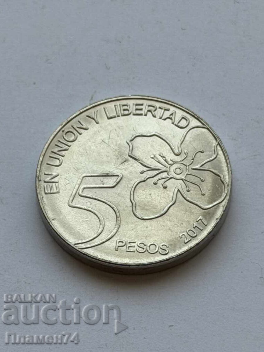 5 pesos 2017 Argentina