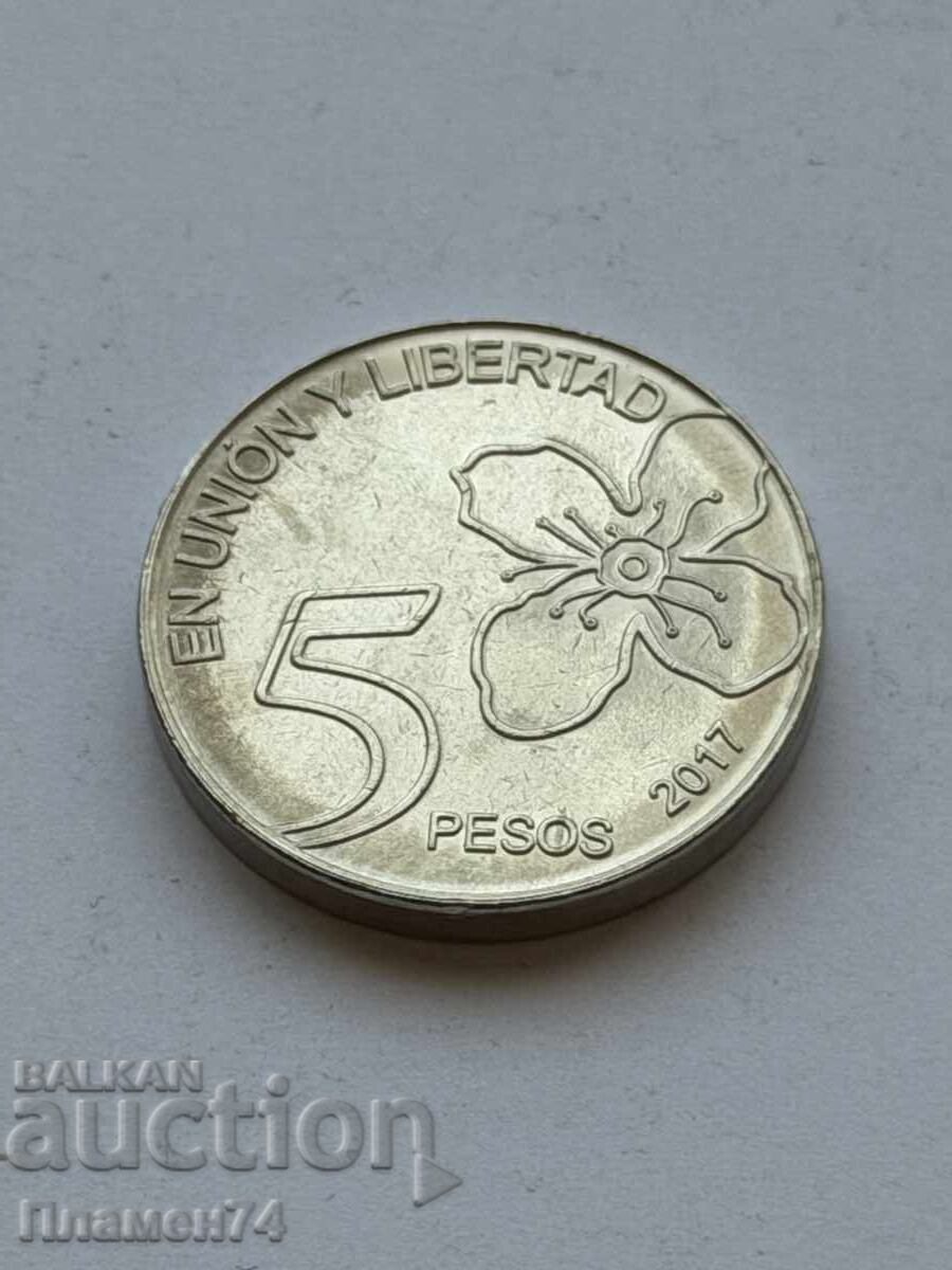 5 pesos 2017 Argentina