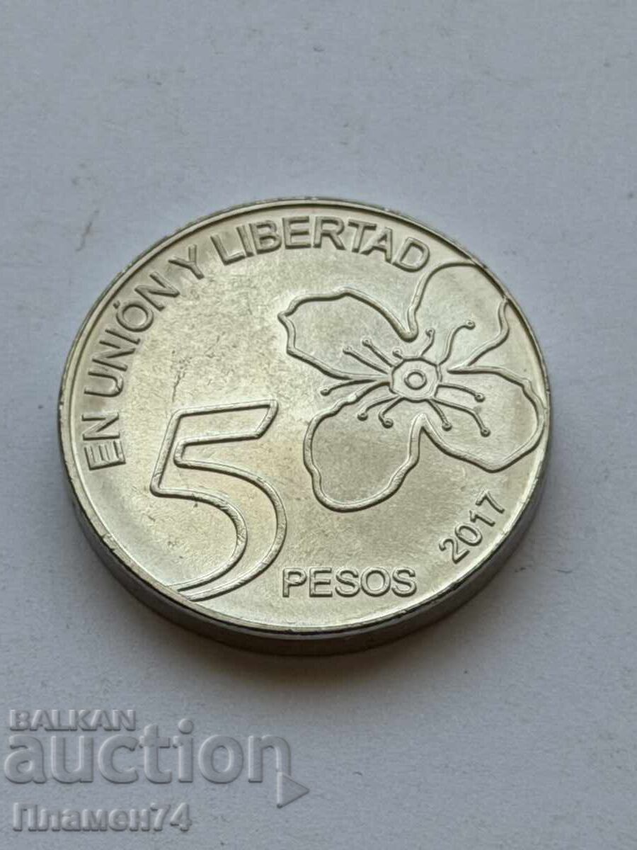 5 pesos 2017 Argentina
