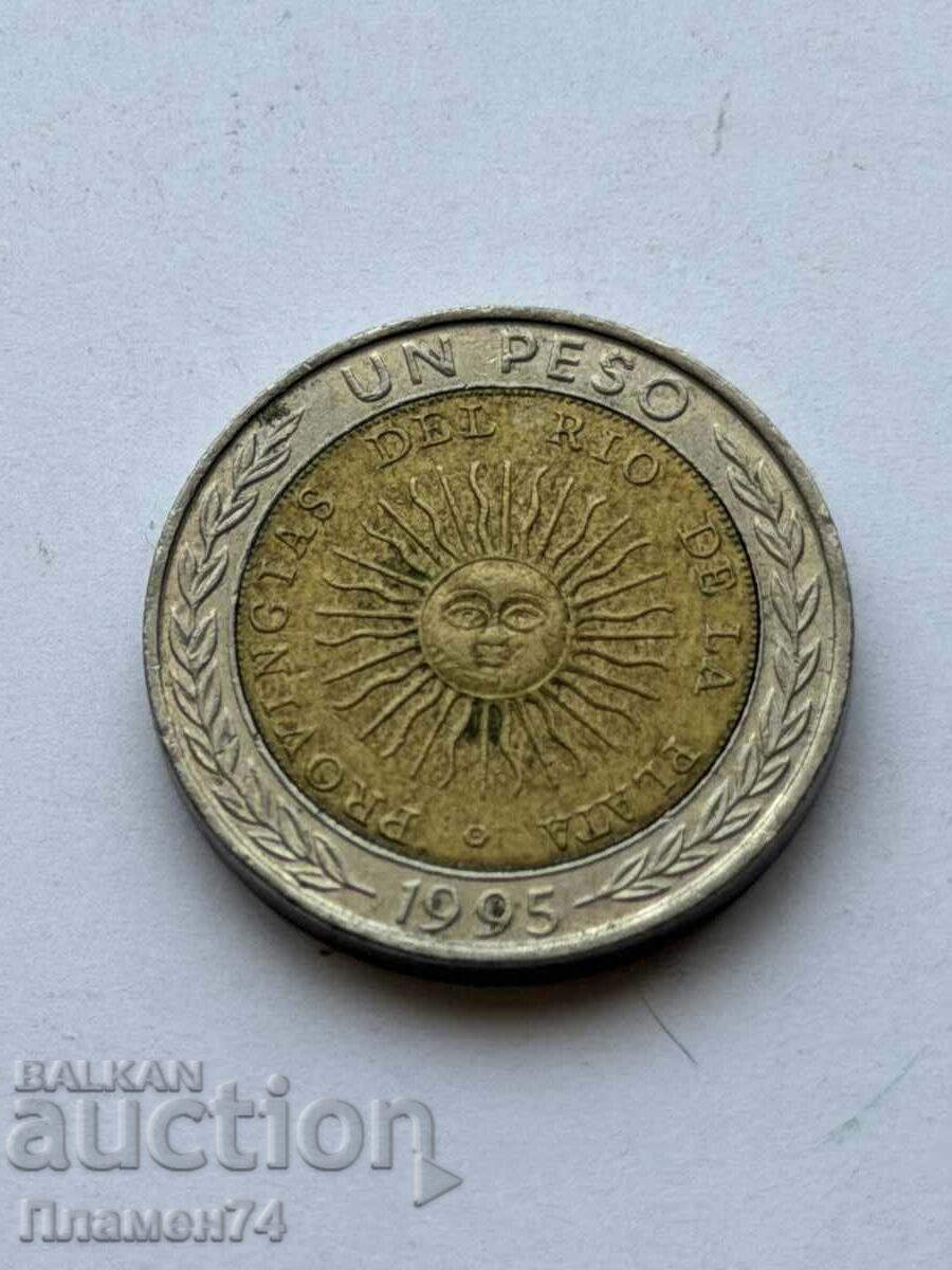 1 peso 1995 Argentina cu preț € 1.00 | 1.96 BGN