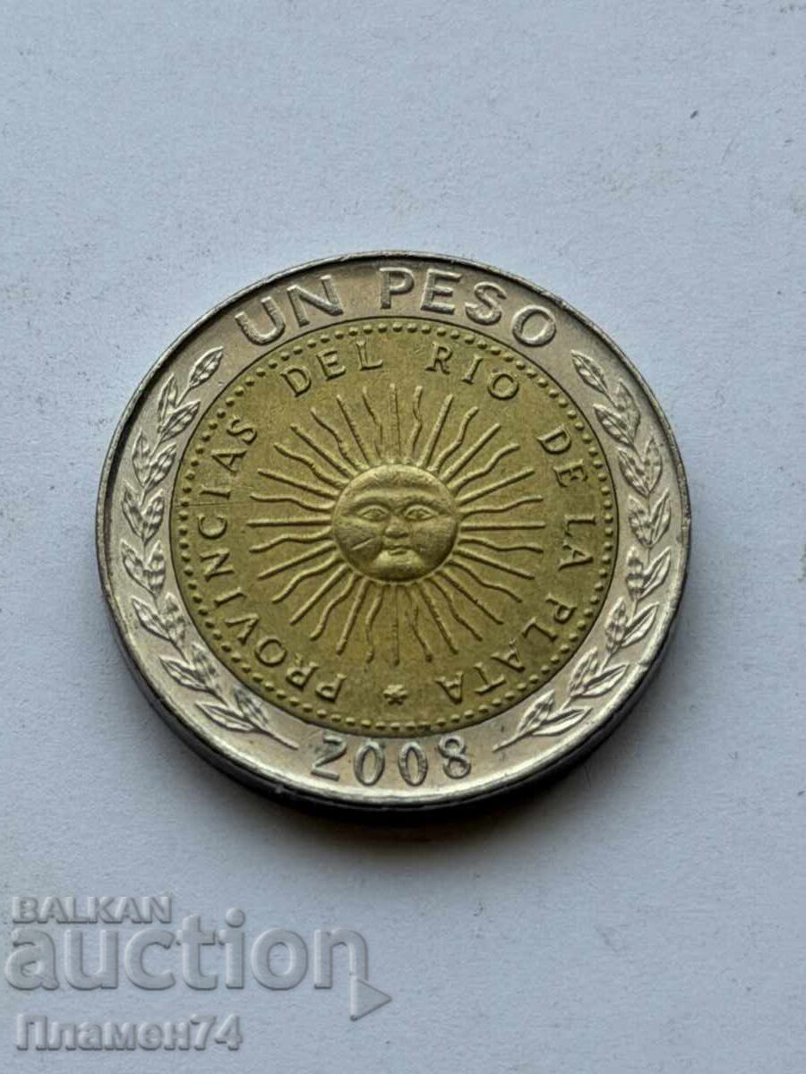 1 πέσο 2008 Αργεντινή με τιμή € 2.00 | 3.91 BGN