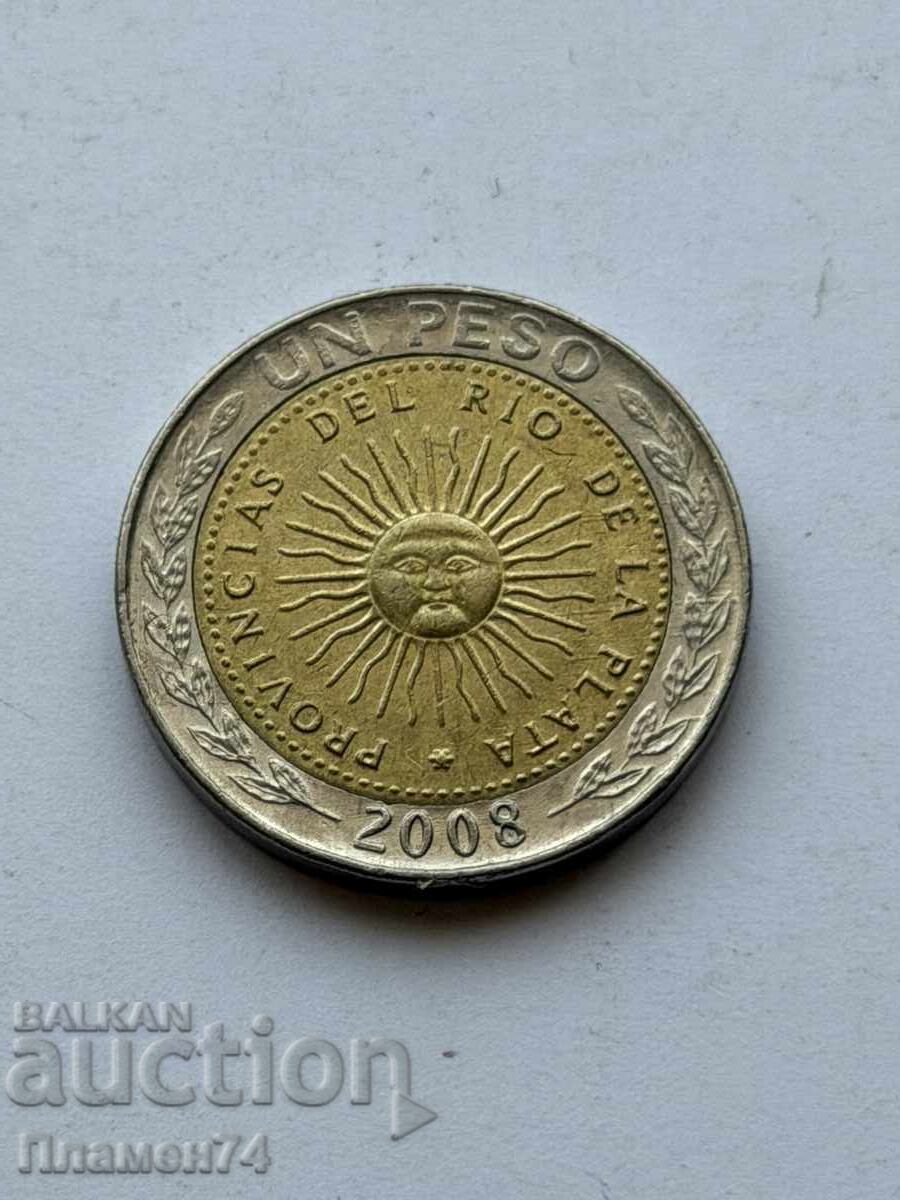 1 πέσο 2008 Αργεντινή με τιμή € 2.00 | 3.91 BGN