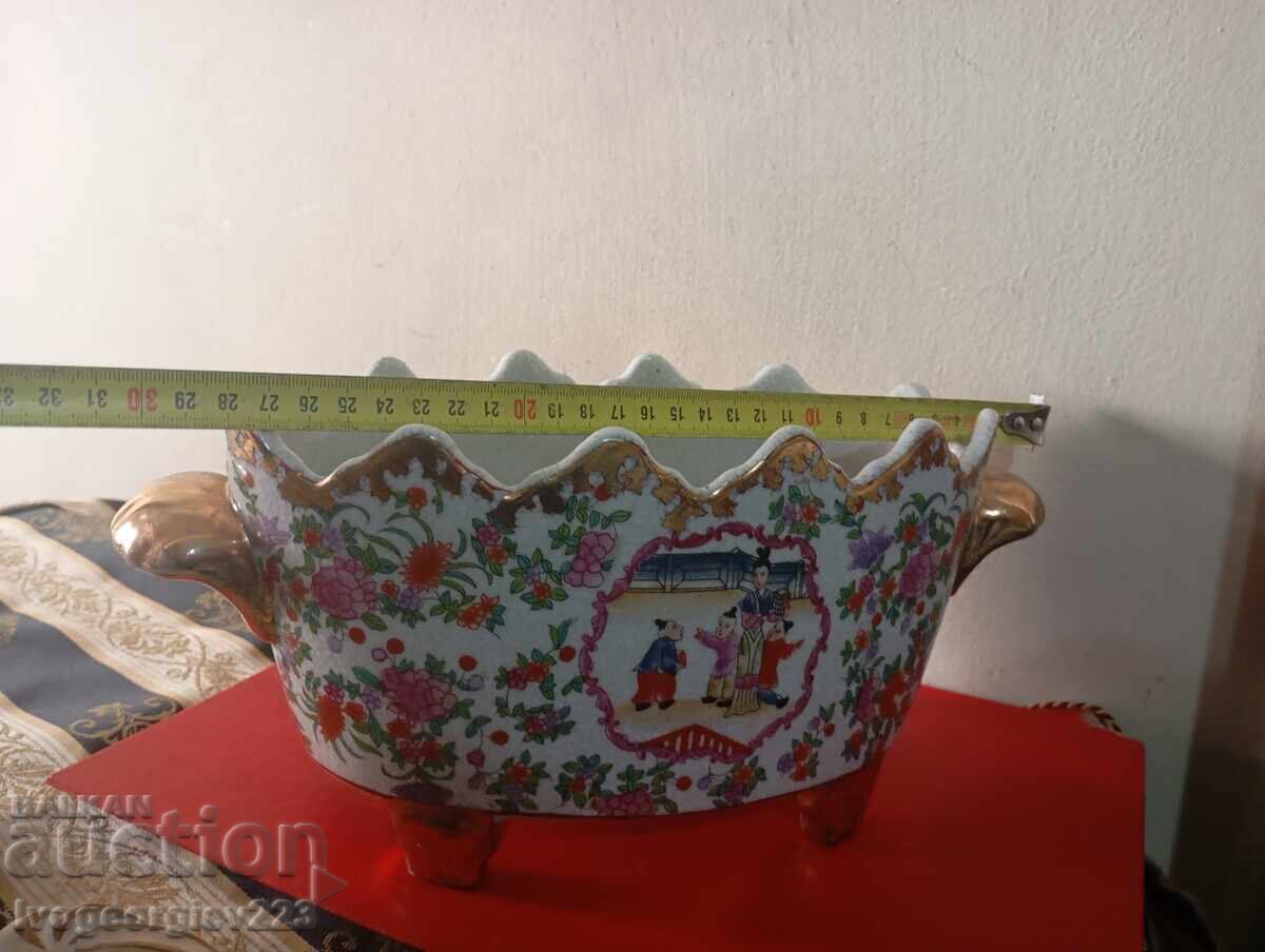 Παράδοση παλιά πορσελάνινη γλάστρα, κασπώ