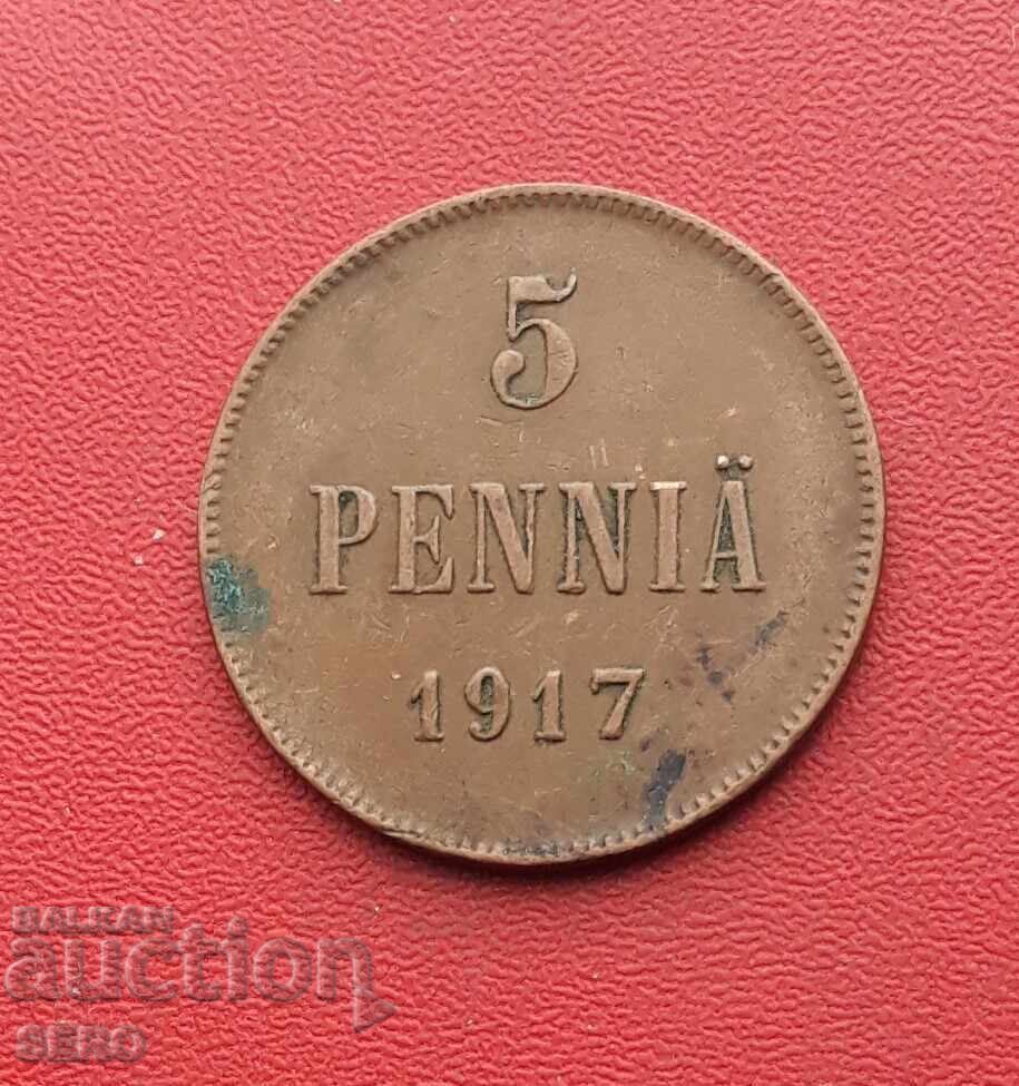 Ρωσία/για Φινλανδία/ 5 πένι 1917