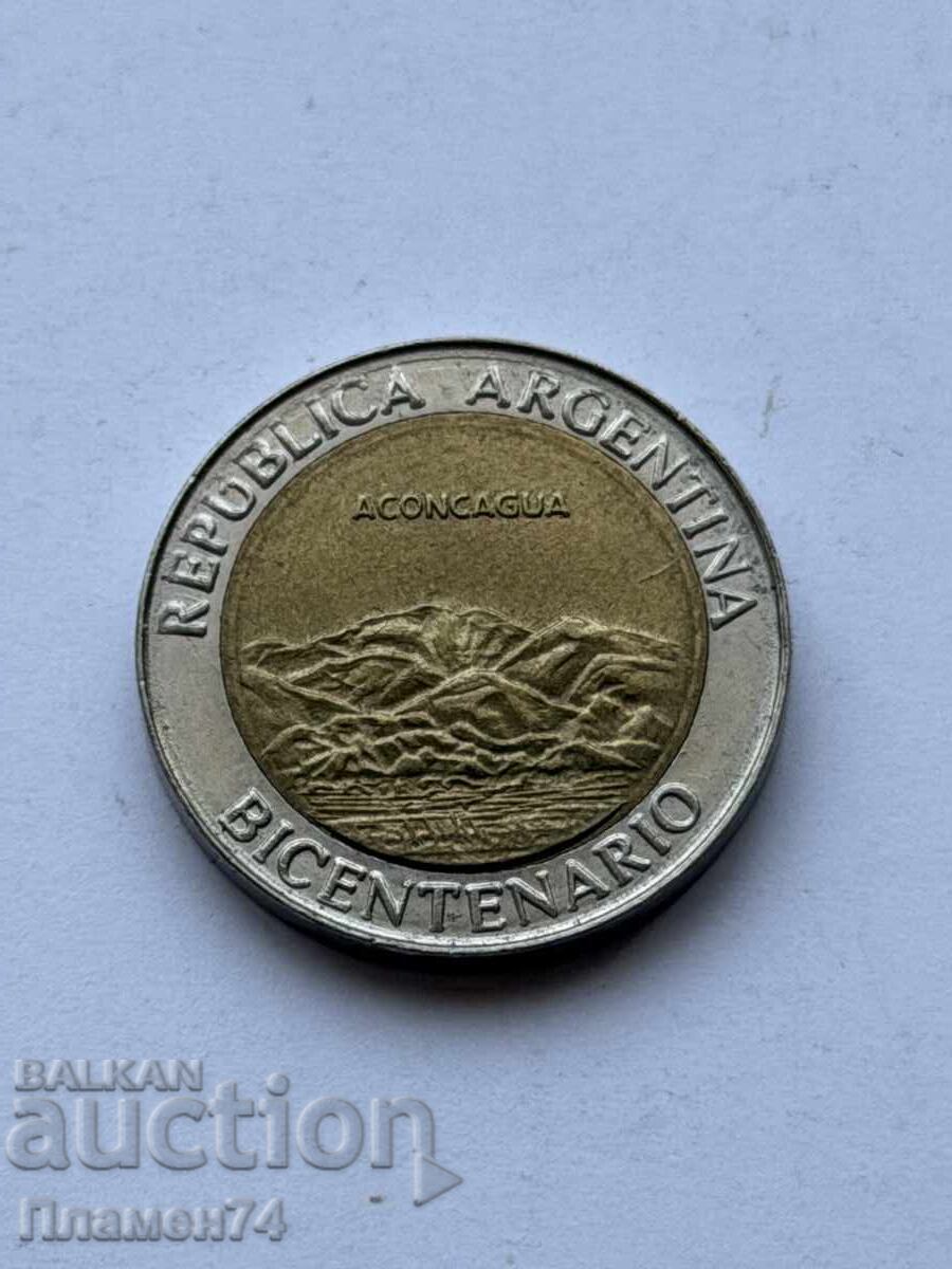 1 peso 2010 Argentina Aconcagua cu preț € 2.50 | 4.89 BGN