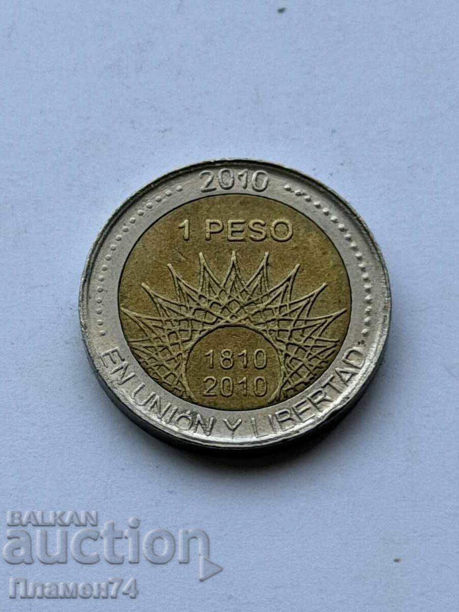1 peso 2010 Argentina Mar del Plata