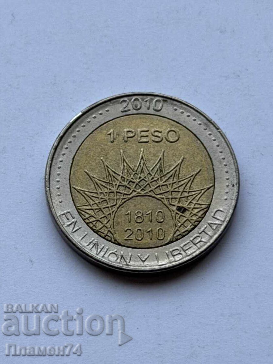 1 peso 2010 Argentina El Palmar
