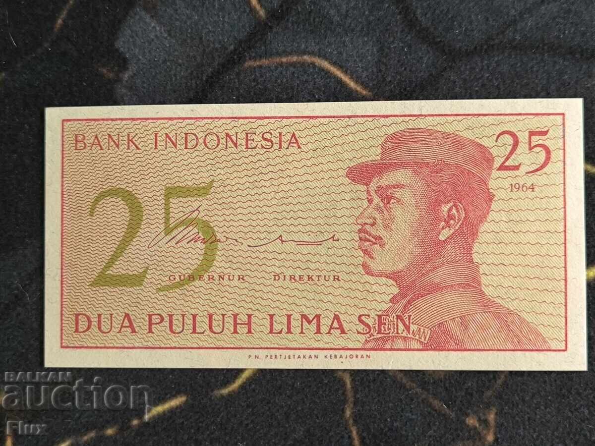 Банкнота - Индонезия - 25 сен | 1964г.