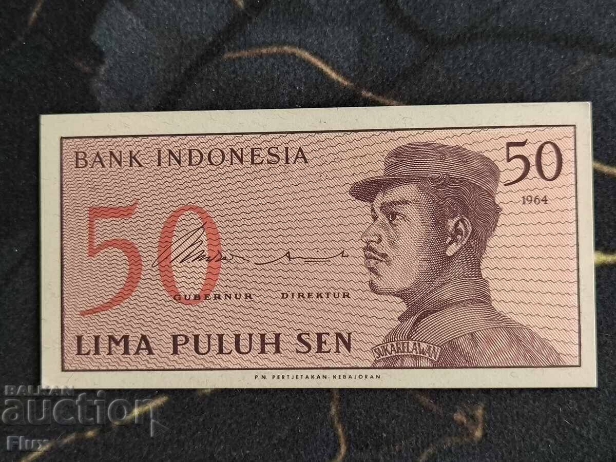 Bancnota - Indonezia - 50 sen | 1964