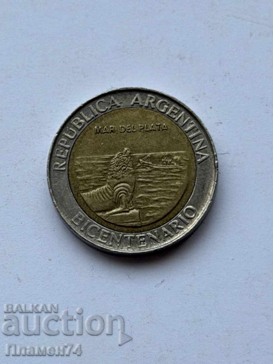 1 peso 2010 Argentina Mar del Plata cu preț € 2.00 | 3.91 BGN