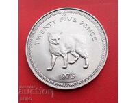 Isle of Man - 25 pence 1975 - low mintage and rare