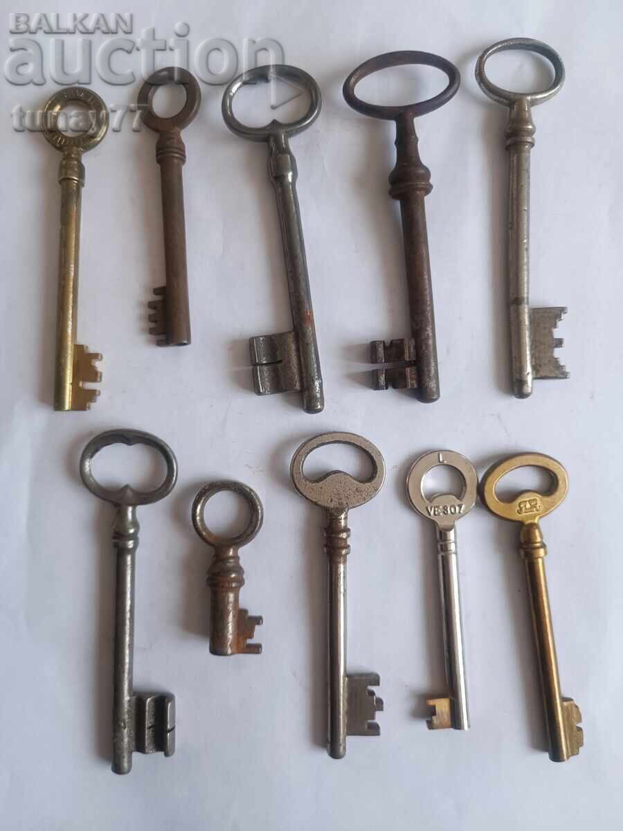 Chei mari vintage forjate retro, începutul secolului XX