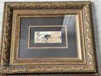 Jules Pascin-Cubist, reclining man 1916-17 watercolor signed