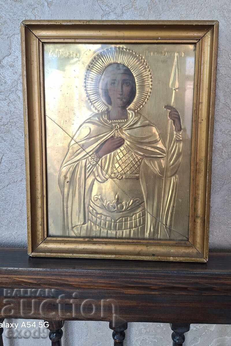 Antichitate Casnică Icoană Sf. Gheorghe Biruitorul / BZC!
