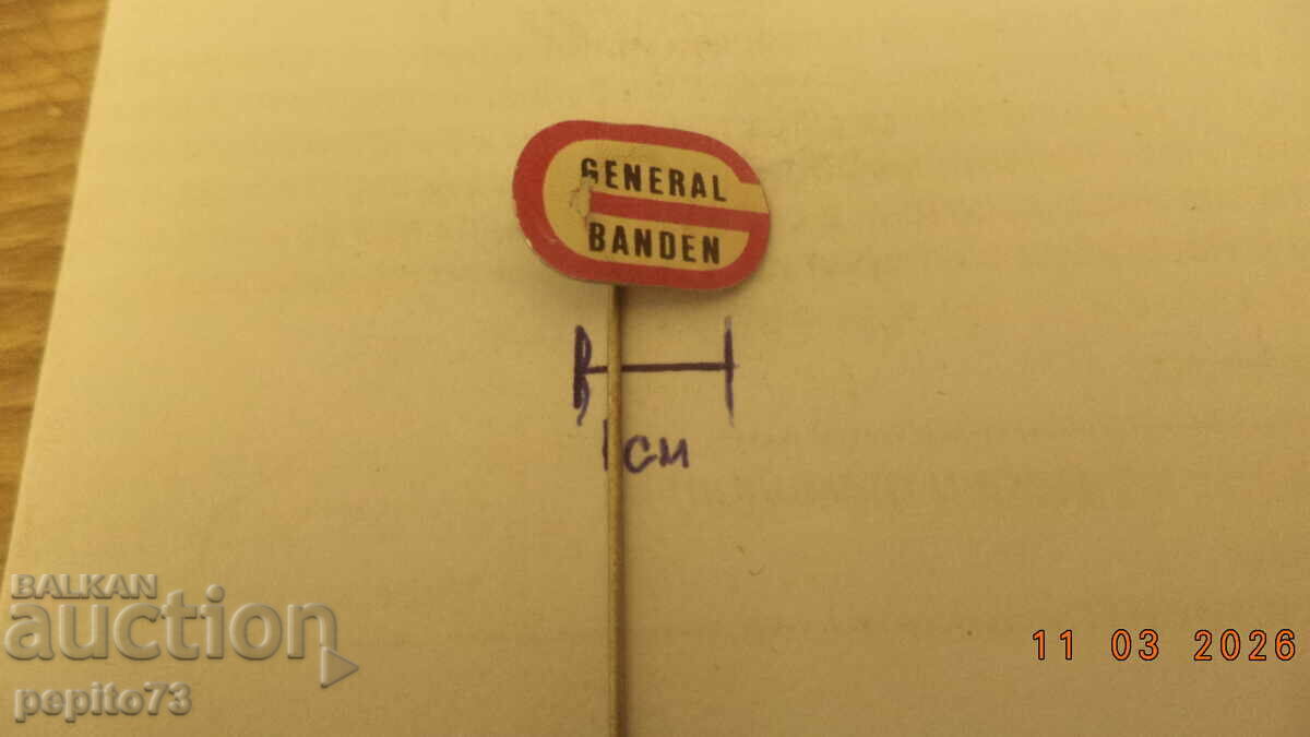 Auction  Advertising badge, General Banden, tire brand