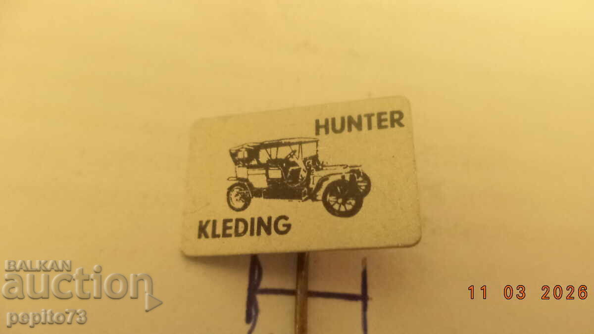 Insignă publicitară, Hunter Gleding, marcă textilă cu preț € 1.00 | 1.96 BGN