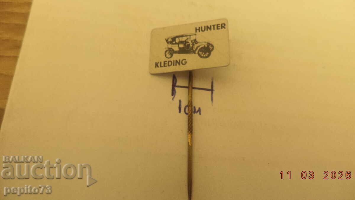 Licitație Insignă publicitară, Hunter Gleding, marcă textilă
