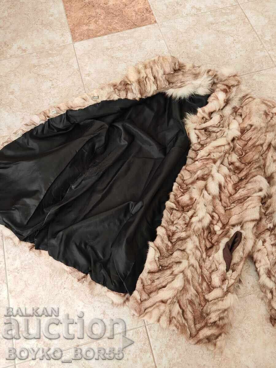 Licitație Super Calitate Lux Elegant Palton Damă Piele Nurcă