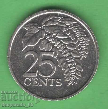 (¯`'•.¸ 25 cenți 1983 TRINIDAD ȘI TOBAGO ¸.•'´¯)