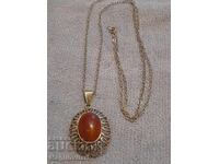 Vintage silver necklace and chain