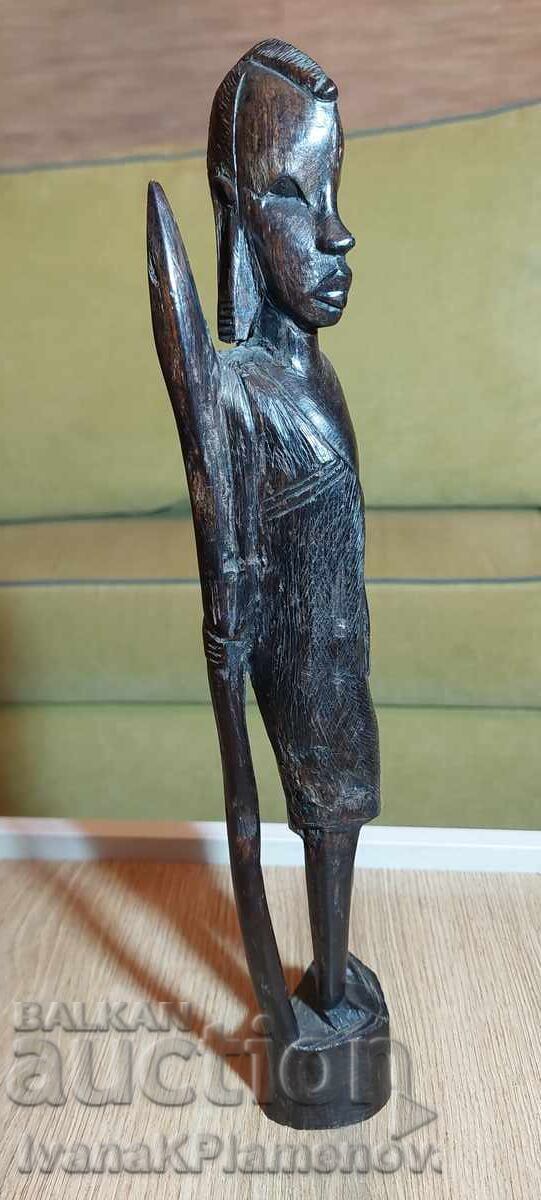 Sculptură în lemn masiv pentru cunoscători 35cm Sculptură în lemn masiv pentru cunoscători 35cm